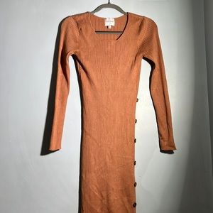 Pink Rose Dress, long-sleeved